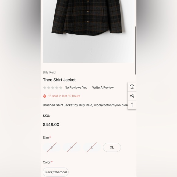 Billy Reid Men's Theo Shirt Jacket Black Plaid Size L - Picture 2 of 10